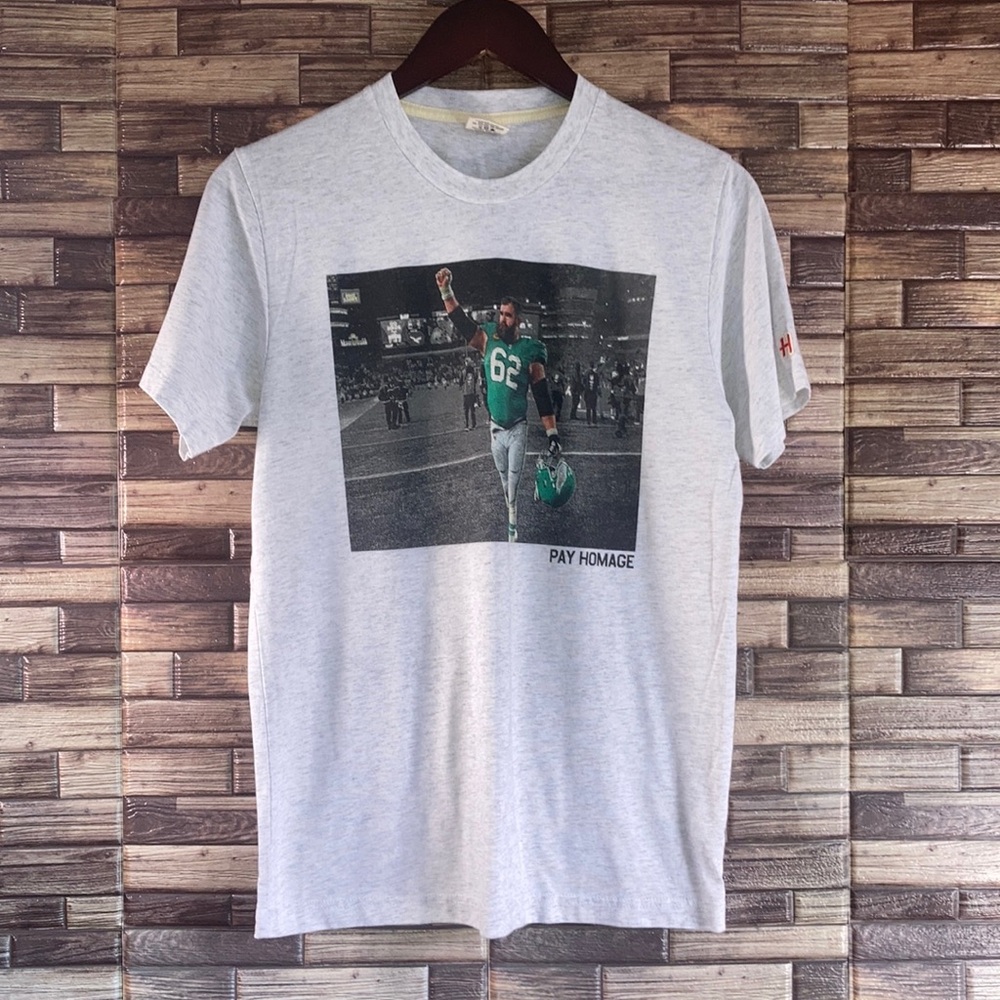 EUC Small Heathered Gray Homage Jason Kelce Pay Homage